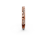 Rose gold Vintage Engraved Milgrain Band_6