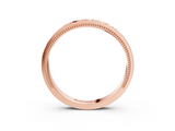 Rose gold Vintage Engraved Milgrain Band