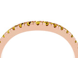 Rose gold Yellow Sapphire Pavé Curved Wedding Band_22