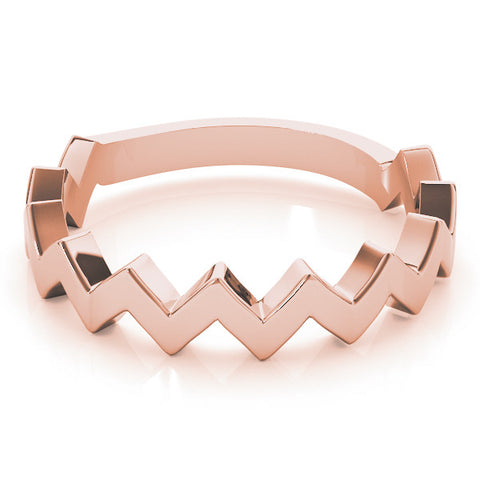 Rose gold Zigzag Chevron Band 1