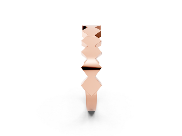 Rose gold Zigzag Chevron Band with No Stone