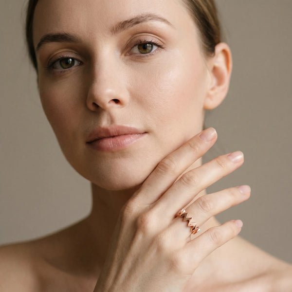 Rose gold Zigzag Chevron Band