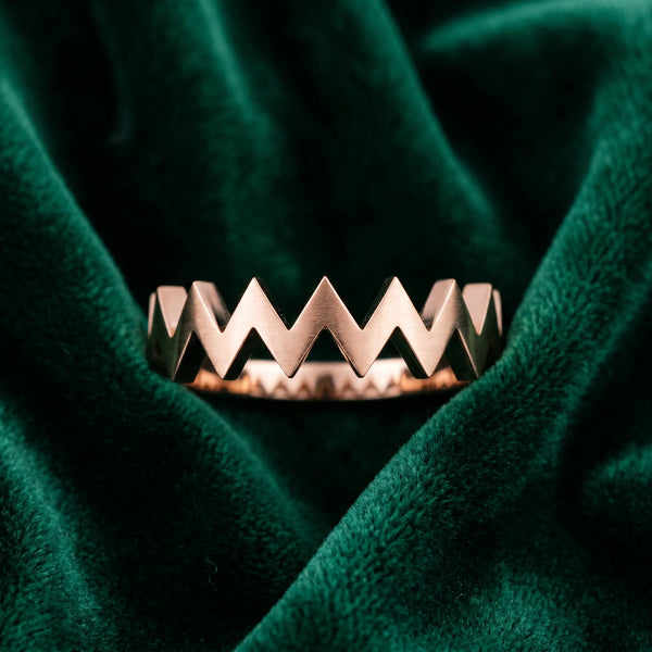 Rose gold Zigzag Chevron Band