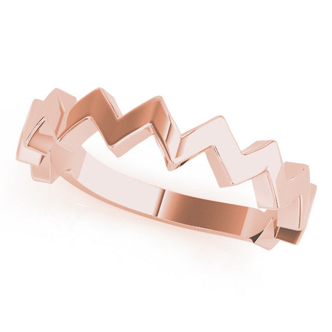 Rose gold Zigzag Chevron Band