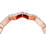 Rose gold Zigzag Diamond Pave Round Eternity Band with Prong Setting_27