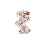 Rose gold Zigzag Diamond Pave Round Eternity Band with Prong Setting_28