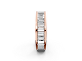 Rose gold baguette cut diamond eternity band with channel set_23