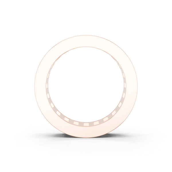 Rose gold emerald cut diamond eternity band with channel set