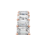 Rose gold emerald cut diamond half eternity band with shared prong setting_22