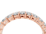 14K Rose Gold radiant 5.42 Carat E-F VVS-VS Radiant eternity band with shared prong setting