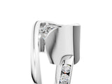 Silver Asscher Cut Solitaire Tension-Set Diamond Split Shank Ring_30