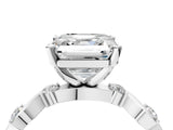 Silver Asscher Solitaire Twisted Band with Prong Setting 4