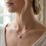Silver 1.05 Carat E VS1 Bezel Round Diamond Pendant
