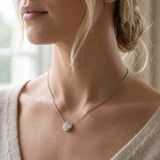 Silver Bezel Round Diamond Pendant_14