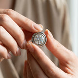 Silver Bezel Round Diamond Pendant_16