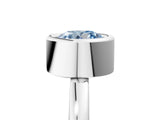 Silver Bezel Set Fancy Blue Round Cut Solitaire Engagement Ring with Classic Band_11