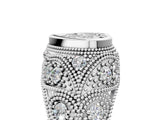 Silver Bezel Set Heart Cut Diamond Milgrain Band Ring_18