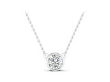 Silver Bezel-Set Round Diamond Solitaire Chain Necklace_4