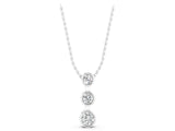 Silver Bezel Set Round Diamond Trio Pendant_8