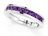 Silver Channel Set Princess Cut Amethyst Eternity Band_37