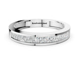 Silver Channel Set Princess Cut Diamond Eternity Band_28