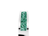 Silver Channel Set Princess Cut Green Sapphire Eternity Band_29