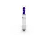 Silver Channel Set Princess Cut Tanzanite Eternity Band_14
