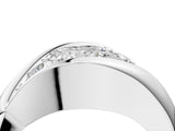Silver Channel Set Princess Diamond Crossover Band_10