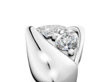 Silver Channel Set Princess Diamond Crossover Band_11