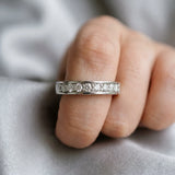 Silver Channel-Set Round Diamond Eternity Band with Shared Prong Setting_32