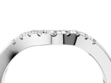 Silver Curved Diamond Wedding Band with Round Cut Stones and Shared Prong Setting_34