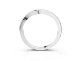 Silver Curved Round Diamond Band with Pavé Setting_11