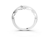 Silver Curved Solitaire Round Bezel Contour Band_17