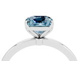 Silver Cushion Cut Aquamarine Solitaire Ring with Thin Band and Prong Setting_52