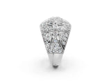 Silver Cushion Cut Brilliant Halo Pave Diamond Milgrain Ring_15