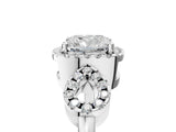 Silver Cushion Cut Cut Halo Diamond Infinity Band with Four-Prong Setting_18