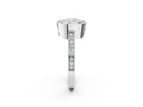 Silver Cushion Cut Cut Halo Pavé Diamond Ring_15
