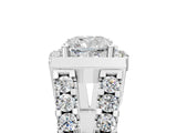 Silver Cushion Cut Cut Halo Split Shank Prong Set Ring_12