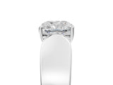 Silver Cushion Cut Diamond Channel Set Solitaire Ring with Four-Prong Setting_15