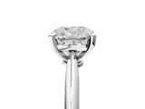 Silver Cushion Cut Diamond Solitaire Engagement Ring with Classic Band and Four-Prong Setting_26