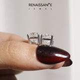 Platinum 2.00 Carat F VS1 Cushion Diamond Stud Earrings