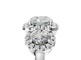 Silver Cushion Cut Diamond Three-Stone Halo Ring with Prong Setting and Pavé Accents_18