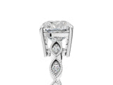 Silver Cushion Cut Solitaire Diamond Ring with Infinity Twist Band and Four-Prong Setting_30