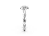 Silver Cushion Halo Twist Band with Four-Prong Setting_88