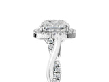 Silver Cushion Halo Twist Band with Four-Prong Setting_91