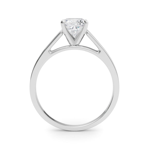 Platinum 2.55 Carat D VVS2 Cushion Solitaire Engagement Ring with Four-Prong Setting and Tapered Band