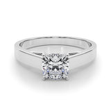 Platinum 2.55 Carat D VVS2 Cushion Solitaire Engagement Ring with Four-Prong Setting and Tapered Band