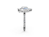 Silver Cushion and Marquise Toi Moi Ring with Prong Setting and Micro Pave Band 2