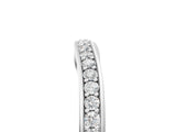 Silver Diamond Pavé Round Stone Contour Band_19