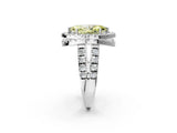 Silver Double Halo Fancy Yellow Marquise Cut Diamond Split Shank Prong Setting Ring_8